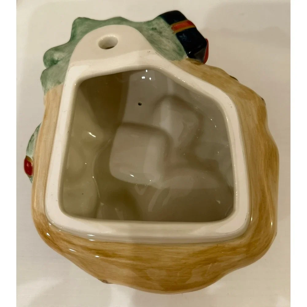 Fitz and Floyd Christmas Tidings Sleigh Candy Dish Polar Bear Presents Tree